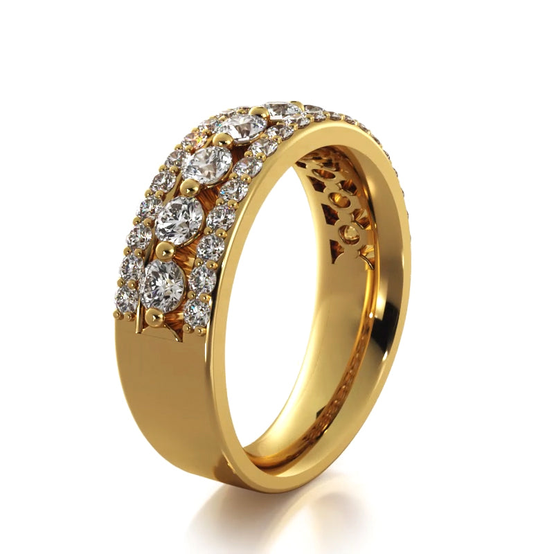 1.03 ct. Round Diamond Wedding Band-VIRABYANI