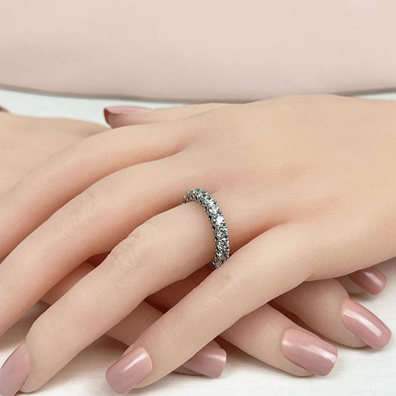 1.26 ct. Round Diamond Wedding Band-VIRABYANI