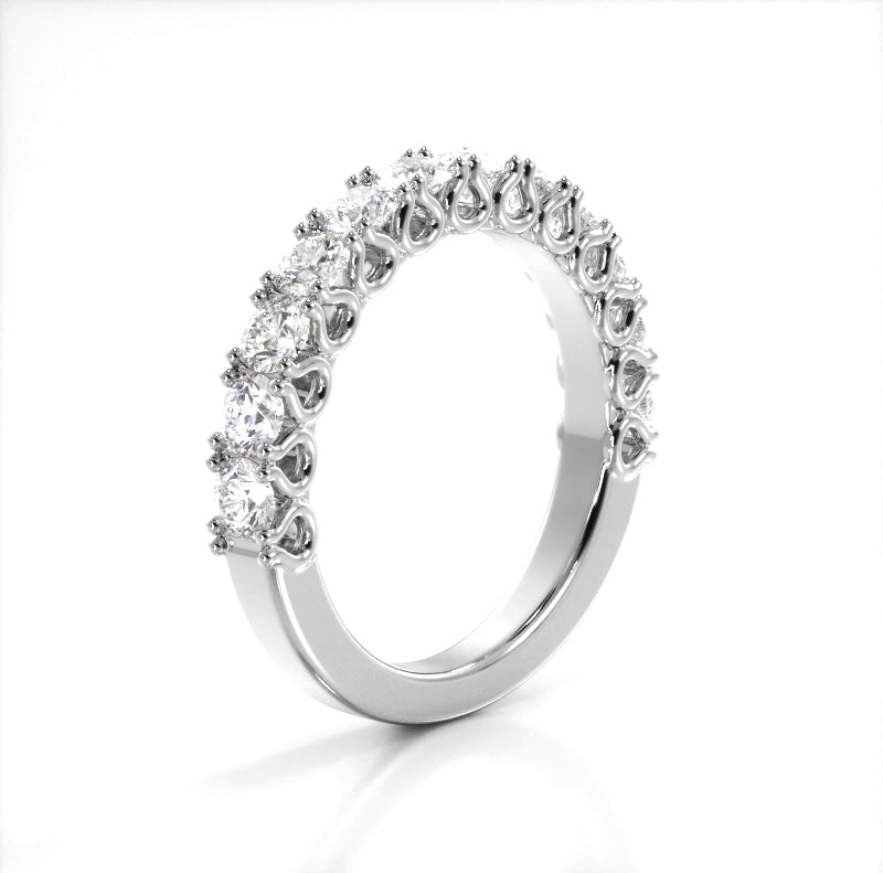 1.26 ct. Round Diamond Wedding Band-VIRABYANI