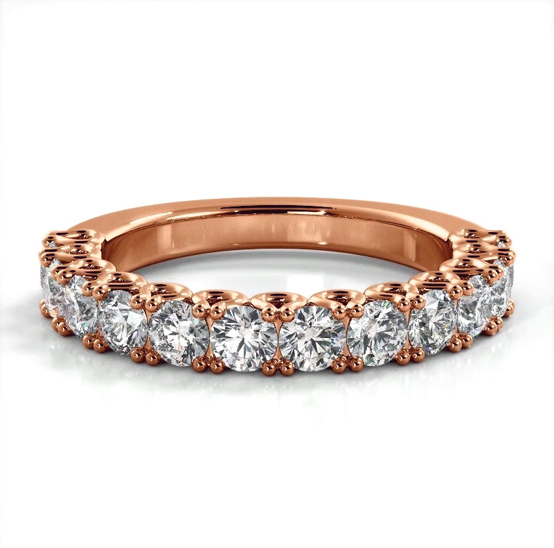 1.26 ct. Round Diamond Wedding Band-VIRABYANI