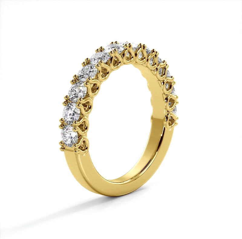 1.26 ct. Round Diamond Wedding Band-VIRABYANI