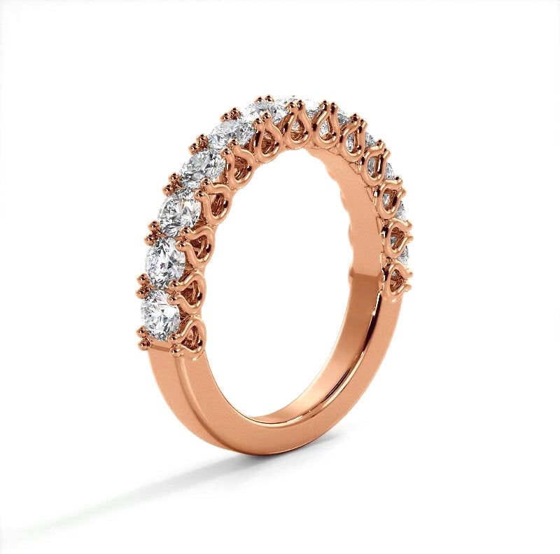 1.26 ct. Round Diamond Wedding Band-VIRABYANI