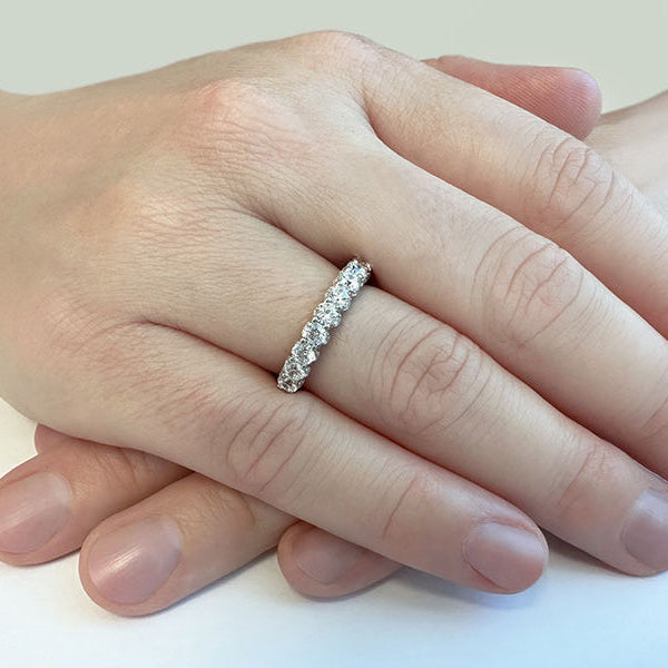 1.71 ct. Round Diamond Wedding Band-VIRABYANI