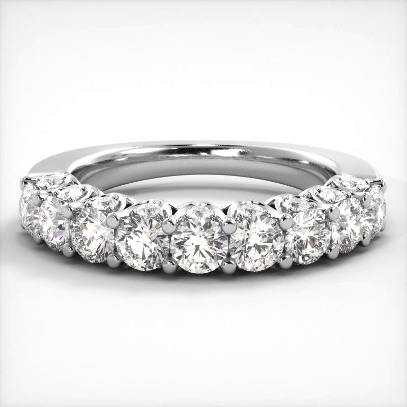 1.71 ct. Round Diamond Wedding Band-VIRABYANI
