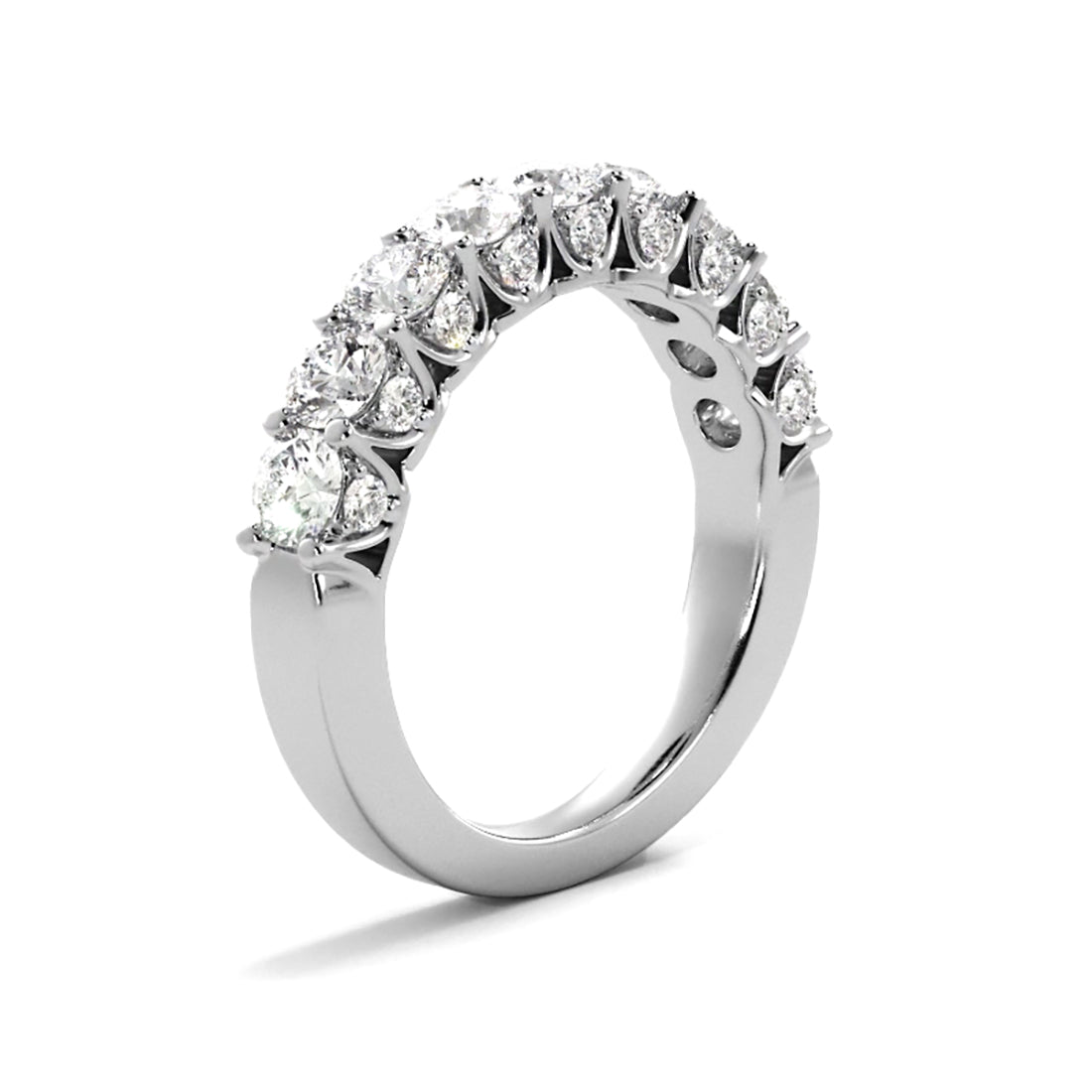 1.71 ct. Round Diamond Wedding Band-VIRABYANI