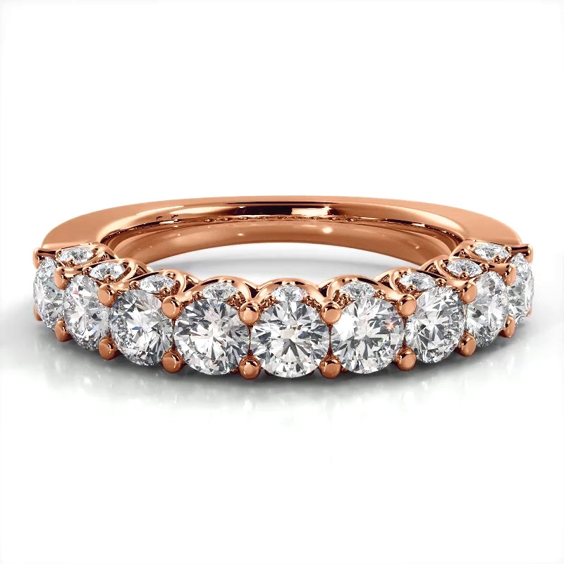 1.71 ct. Round Diamond Wedding Band-VIRABYANI