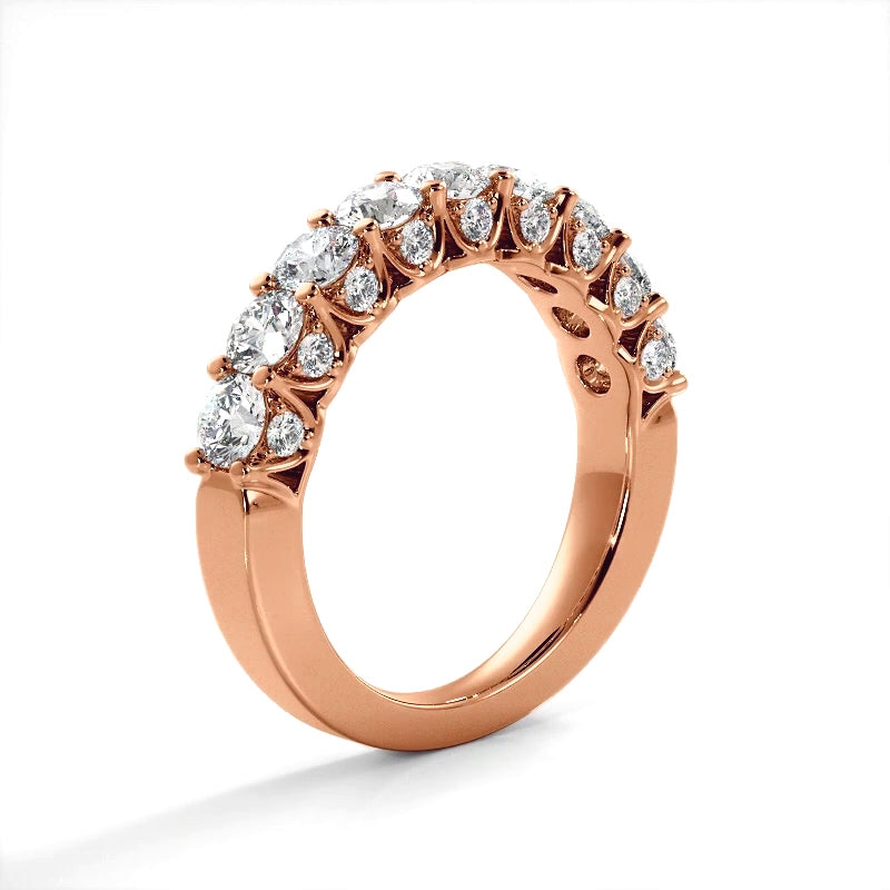 1.71 ct. Round Diamond Wedding Band-VIRABYANI