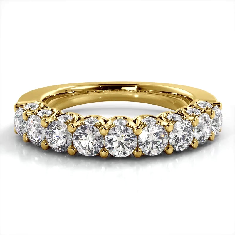 1.71 ct. Round Diamond Wedding Band-VIRABYANI