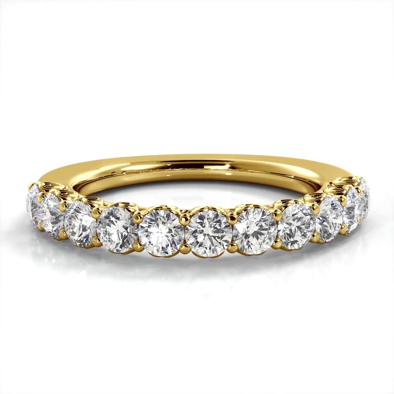 1.16 ct. Round Diamond Shared Prong Wedding Band-VIRABYANI