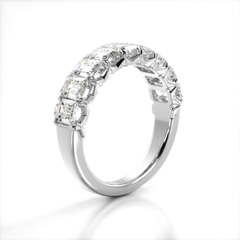 2.52 ct. Emerald Diamond Wedding Band-VIRABYANI