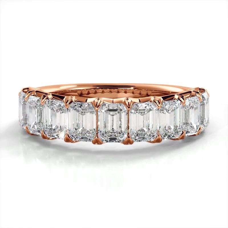 2.52 ct. Emerald Diamond Wedding Band-VIRABYANI