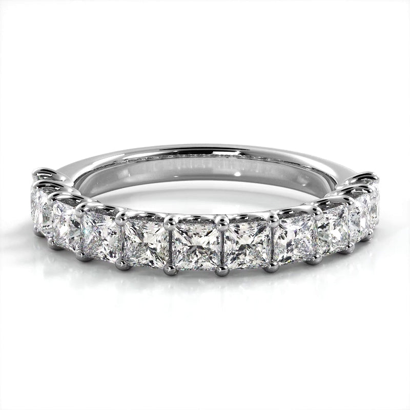 1.71 ct Princess Diamond Wedding Band-VIRABYANI