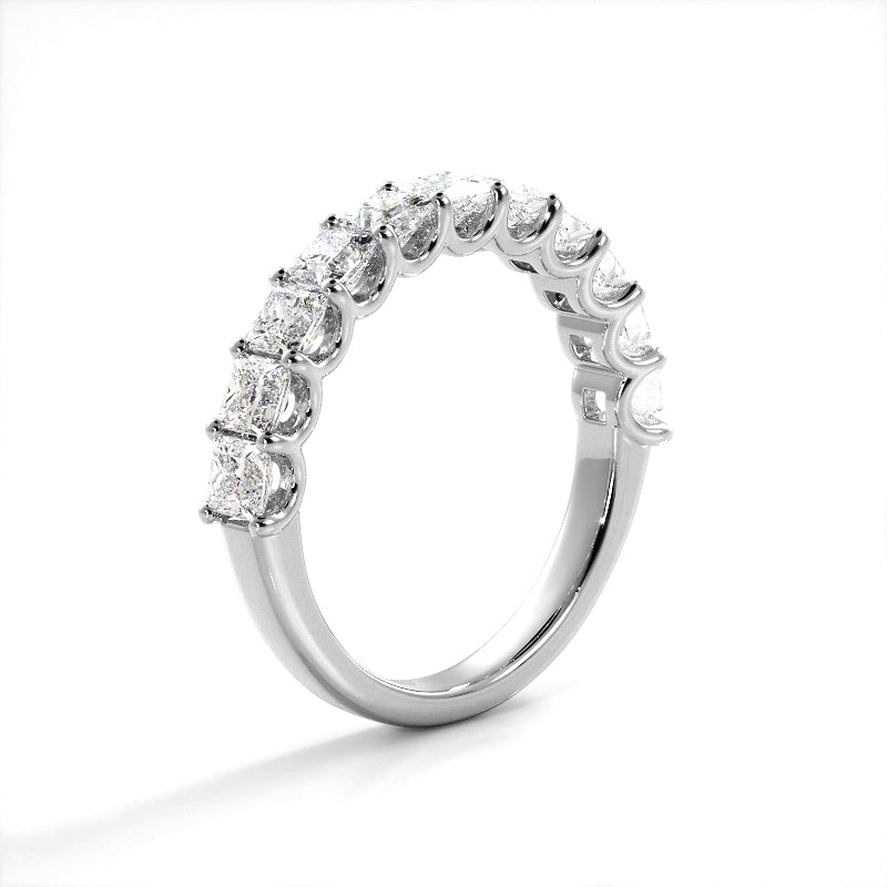 1.71 ct Princess Diamond Wedding Band-VIRABYANI