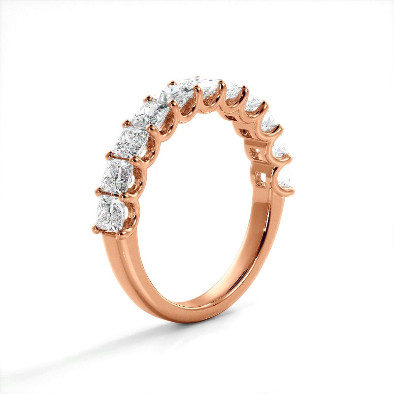 1.71 ct Princess Diamond Wedding Band-VIRABYANI