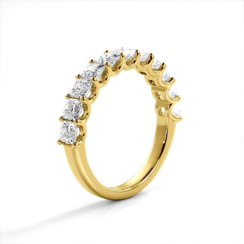 1.71 ct Princess Diamond Wedding Band-VIRABYANI