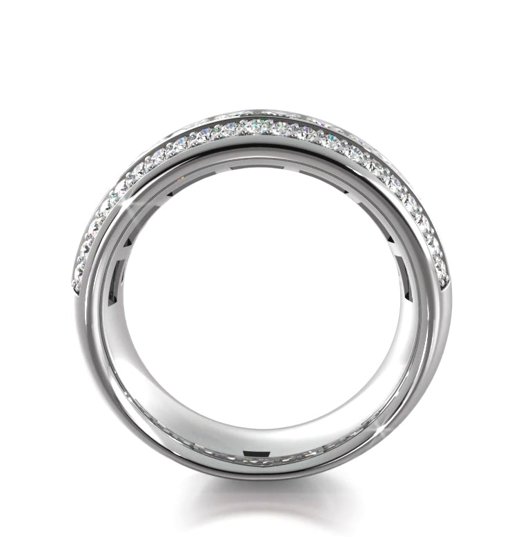1.56 ct. Princess And Round Diamond Wedding Band-VIRABYANI