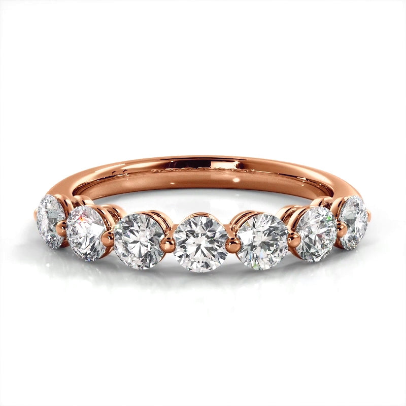 1.07 ct. Round Diamond Wedding Band-VIRABYANI