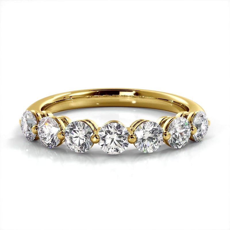 1.07 ct. Round Diamond Wedding Band-VIRABYANI