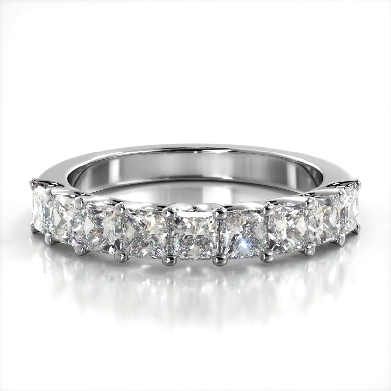 1.53 ct. Princess Diamond Wedding Band-VIRABYANI