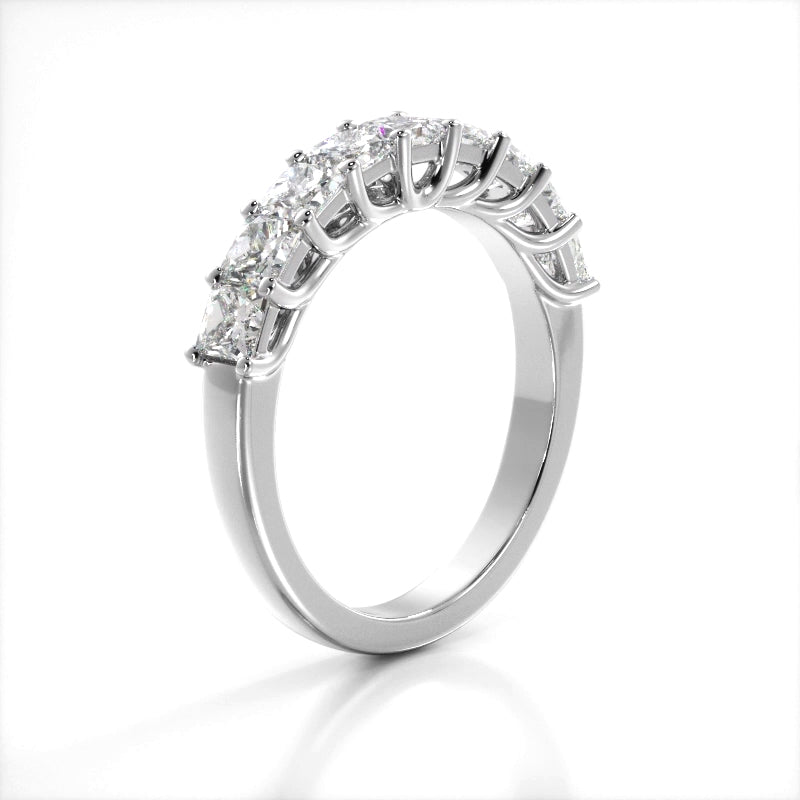 1.53 ct. Princess Diamond Wedding Band-VIRABYANI