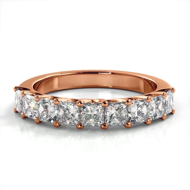 1.53 ct. Princess Diamond Wedding Band-VIRABYANI