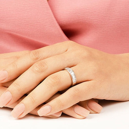 1.82 ct. Baguette Diamond Wedding Band-VIRABYANI