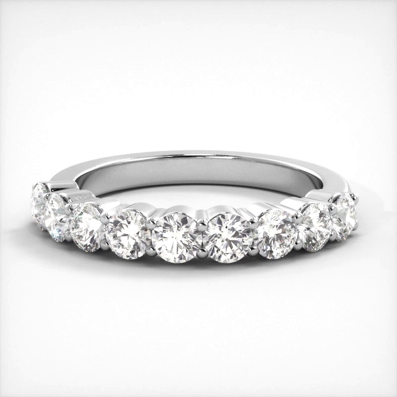 1.04 ct. Round Diamond Wedding Band-VIRABYANI