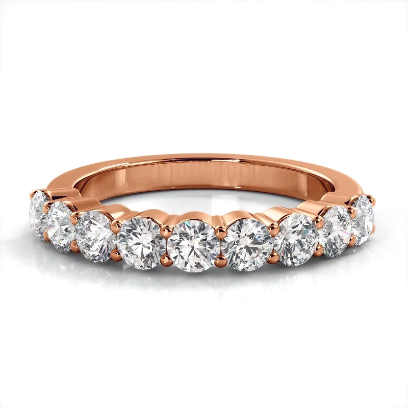 1.04 ct. Round Diamond Wedding Band-VIRABYANI