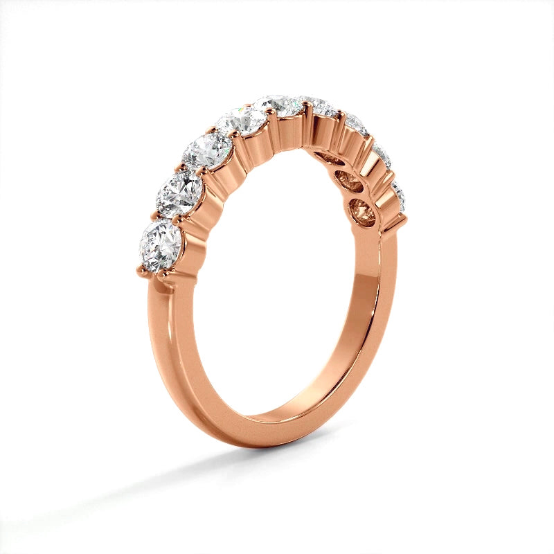 1.04 ct. Round Diamond Wedding Band-VIRABYANI