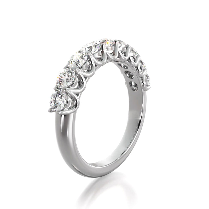 1.08 ct. Round Diamond Wedding Band-VIRABYANI