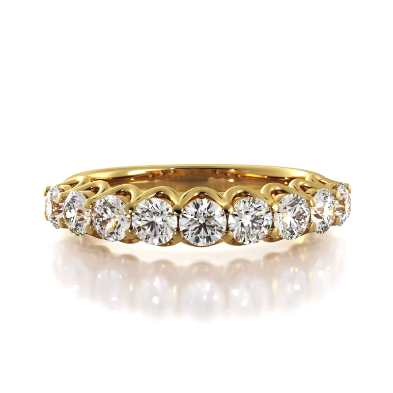 1.08 ct. Round Diamond Wedding Band-VIRABYANI