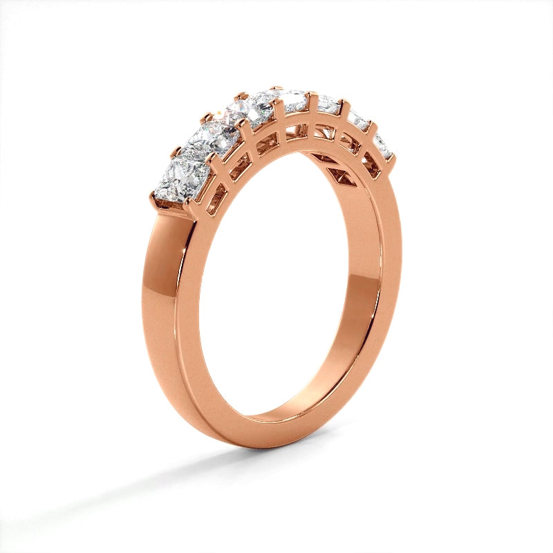 0.98 ct. Princess Diamond Wedding Band-VIRABYANI