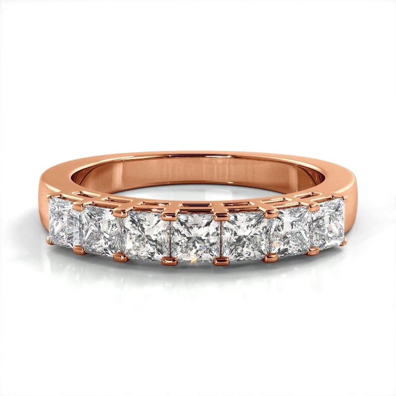 0.98 ct. Princess Diamond Wedding Band-VIRABYANI