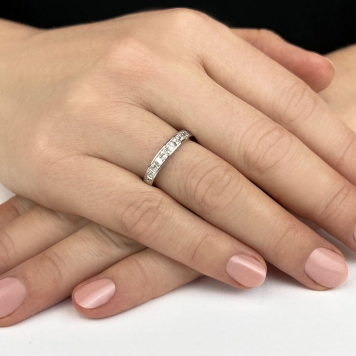 1.10 ct. Princess Diamond Wedding Band-VIRABYANI