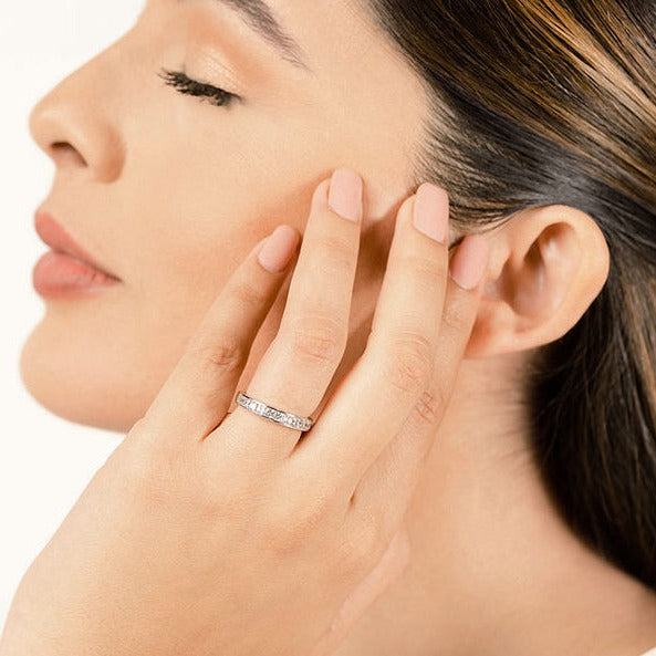 1.10 ct. Princess Diamond Wedding Band-VIRABYANI