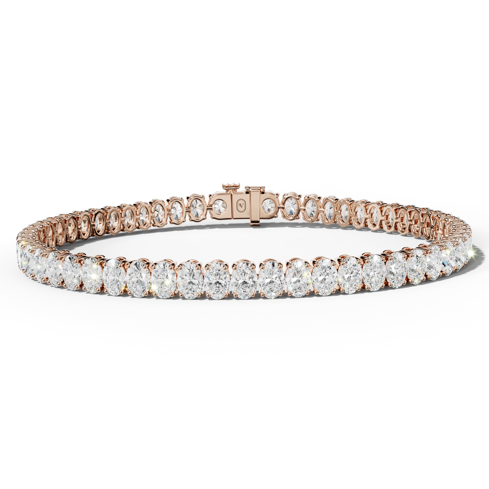 10.0 Carat Oval Diamond Tennis Bracelet