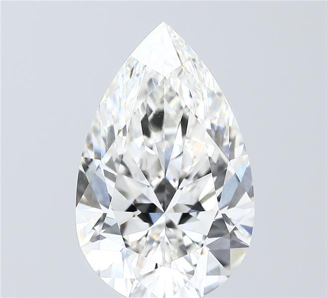 7.04 Carat F-VVS2 Pear Lab Diamond