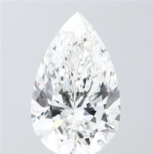 6.04 Carat F-VVS2 Pear Lab Diamond