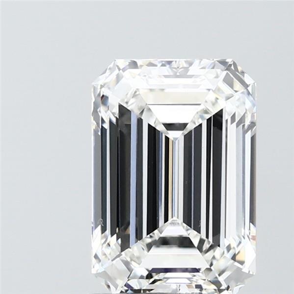3.09 Carat F-VVS2 Emerald Lab Diamond