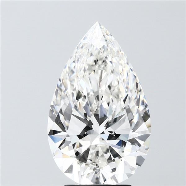4.08 Carat F-VVS2 Pear Lab Diamond