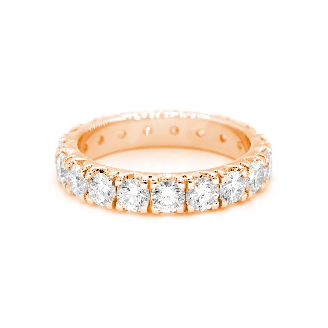 2.28 ct. Round Diamond Eternity Band, Separate V Prong Eternity Band-VIRABYANI