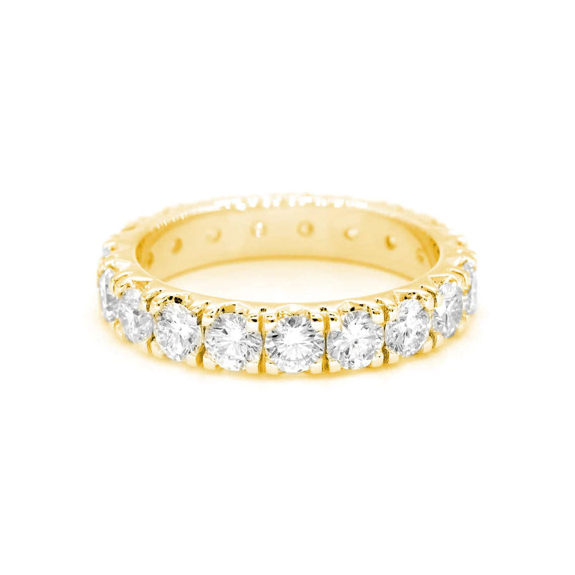 2.28 ct. Round Diamond Eternity Band, Separate V Prong Eternity Band-VIRABYANI