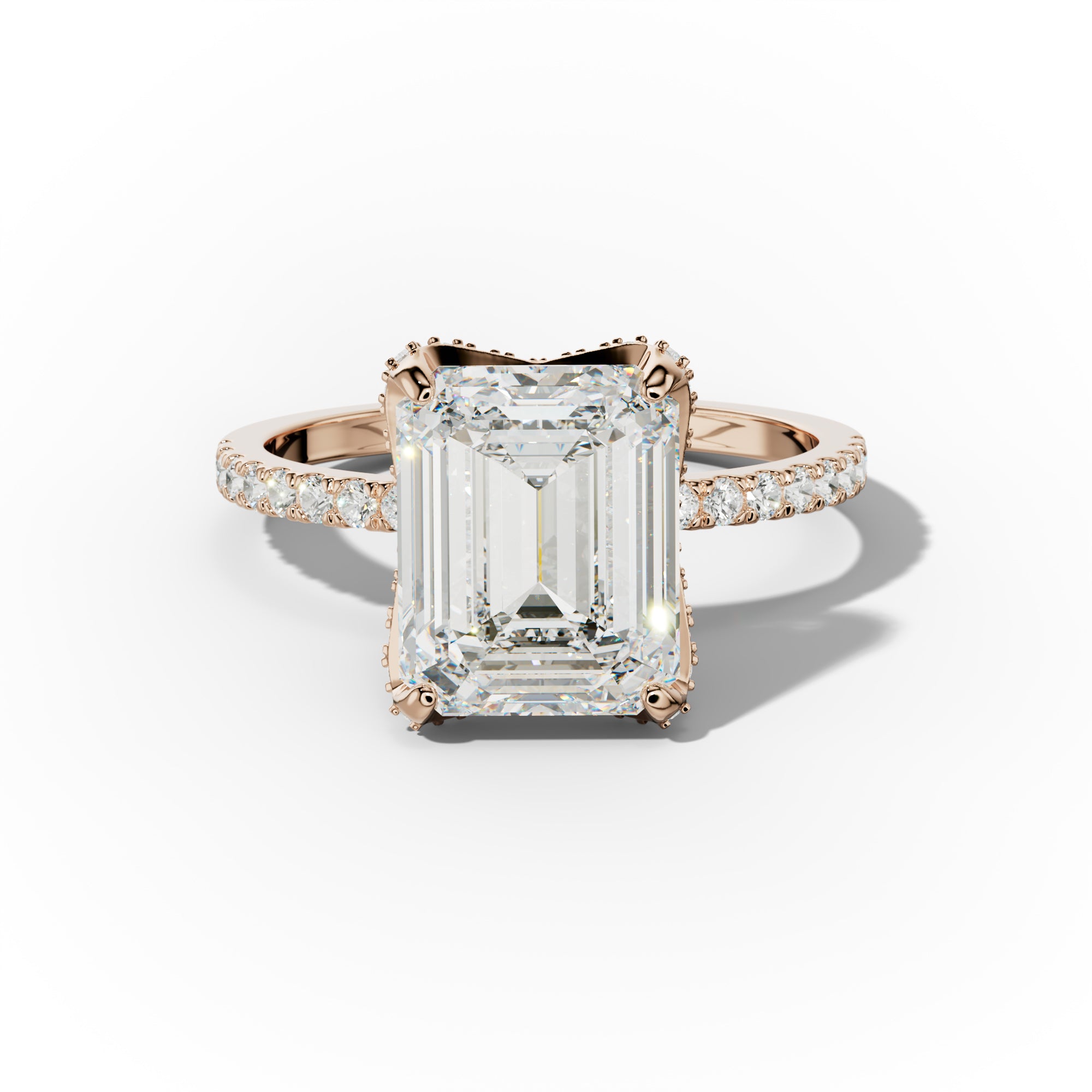 Charlotte Emerald Cut Diamond Engagement Ring