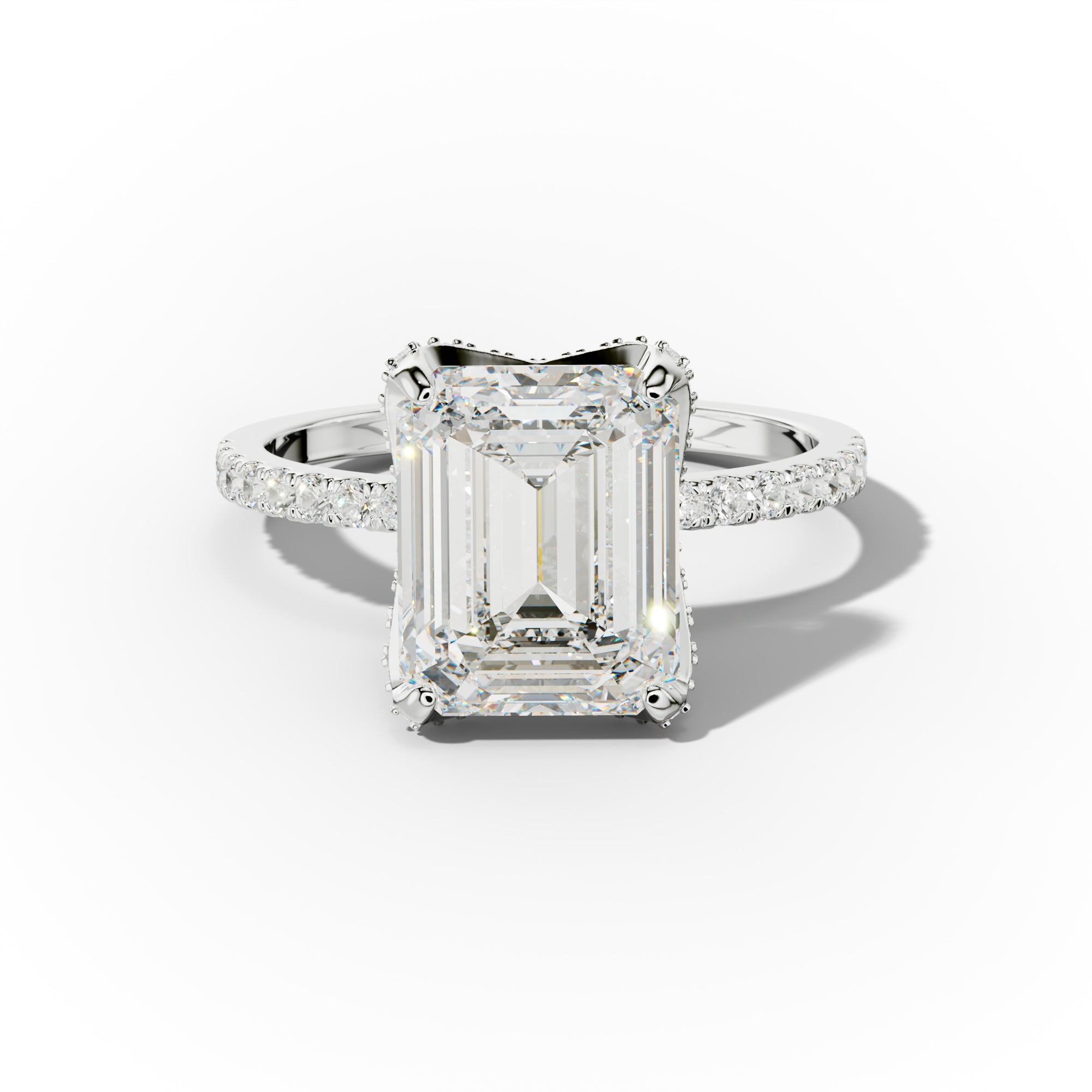 Charlotte Emerald Cut Diamond Engagement Ring