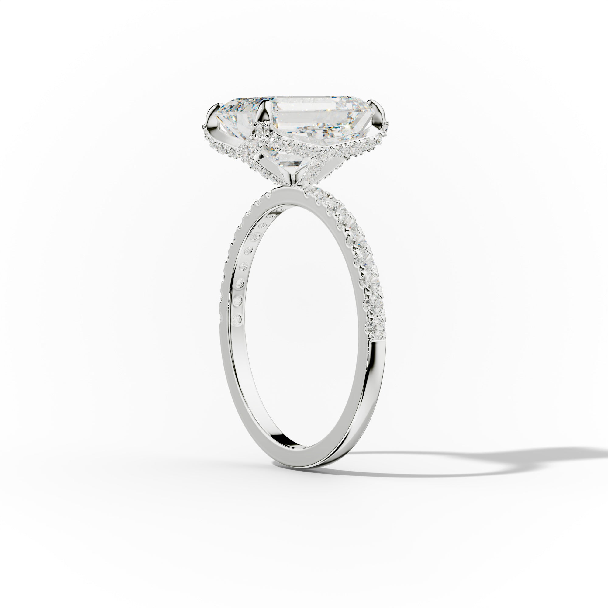 Charlotte Emerald Cut Diamond Engagement Ring