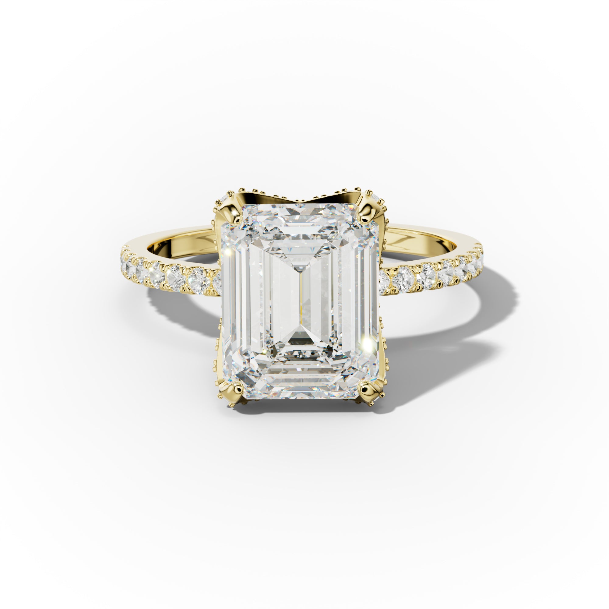 Charlotte Emerald Cut Diamond Engagement Ring