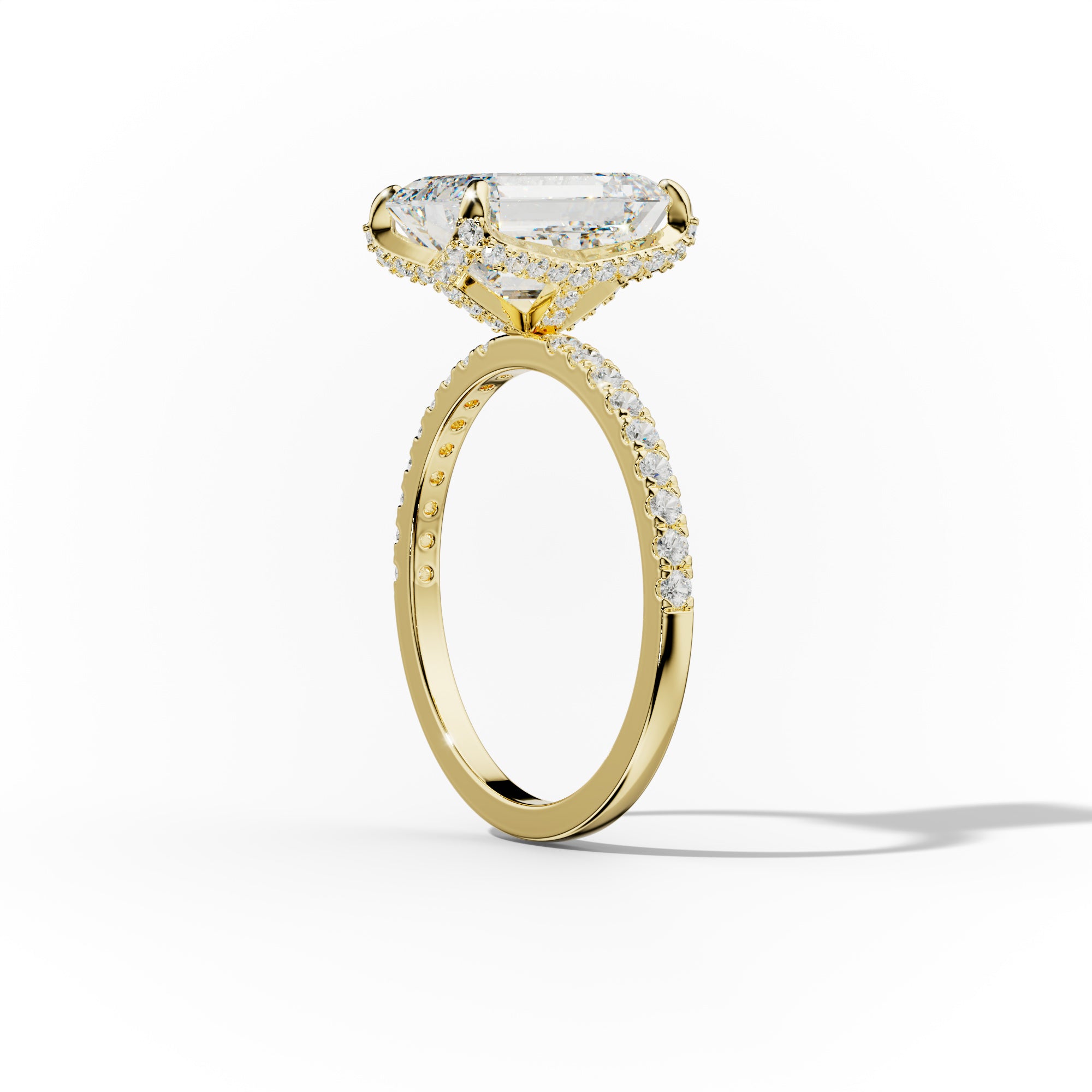 Charlotte Emerald Cut Diamond Engagement Ring