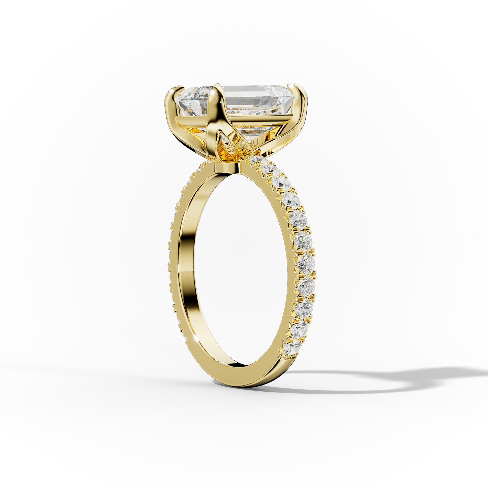 Evelyn Emerald Cut Diamond Engagement Ring