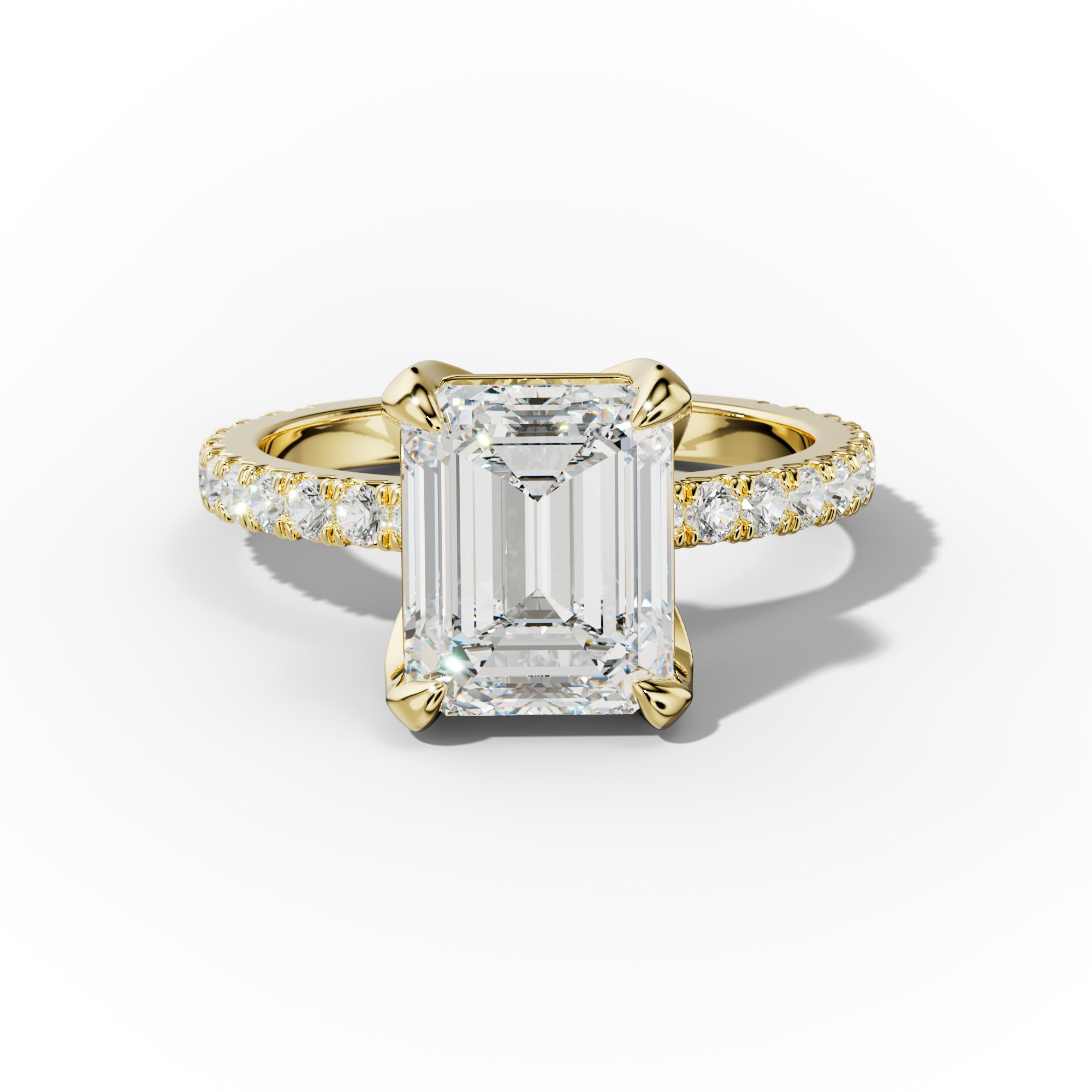 Evelyn Emerald Cut Diamond Engagement Ring
