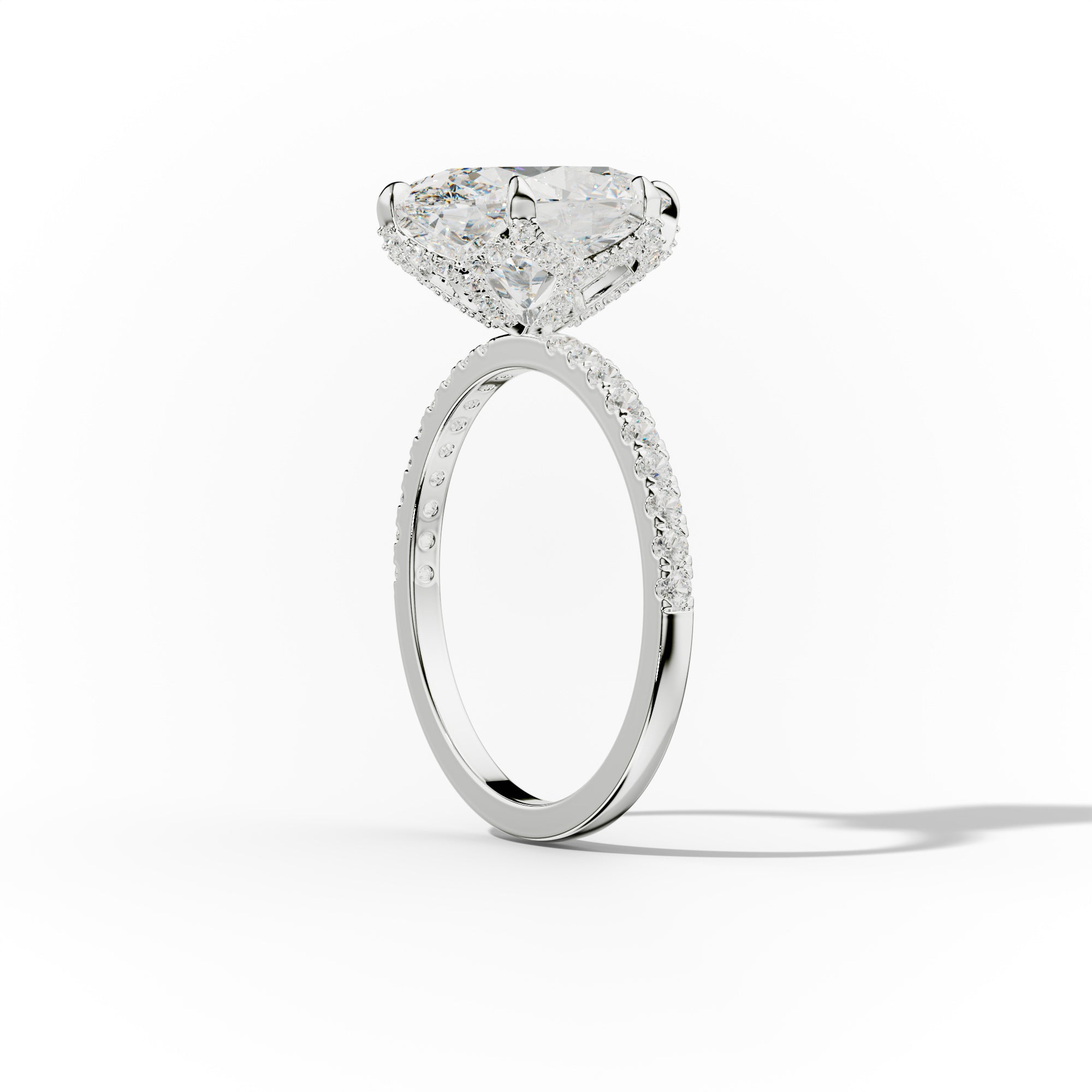 Charlotte Six Prong Oval Diamond Engagement Ring